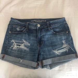 american eagle lightly worn distressed shorts